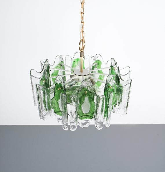 Kalmar green glass chandelier 1960_03