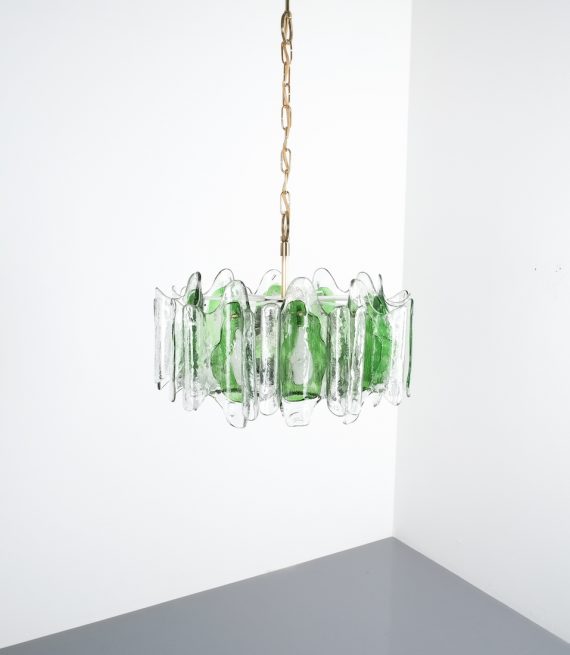 Kalmar green glass chandelier 1960_04