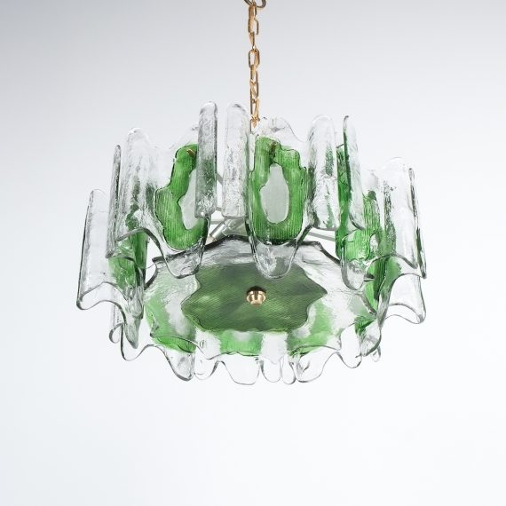 Kalmar green glass chandelier 1960_07