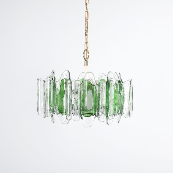 Kalmar green glass chandelier 1960_09