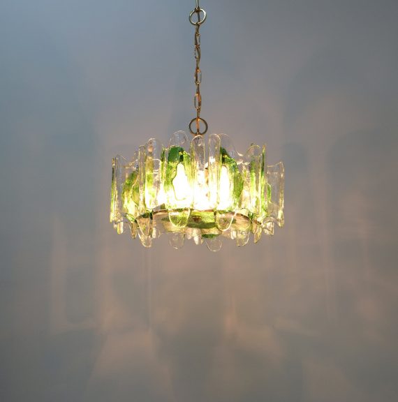 Kalmar green glass chandelier 1960_10