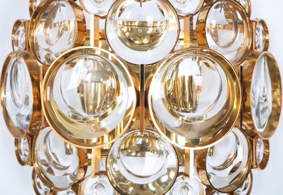 Palwa wall lamps optical glass brass 5 Kopie