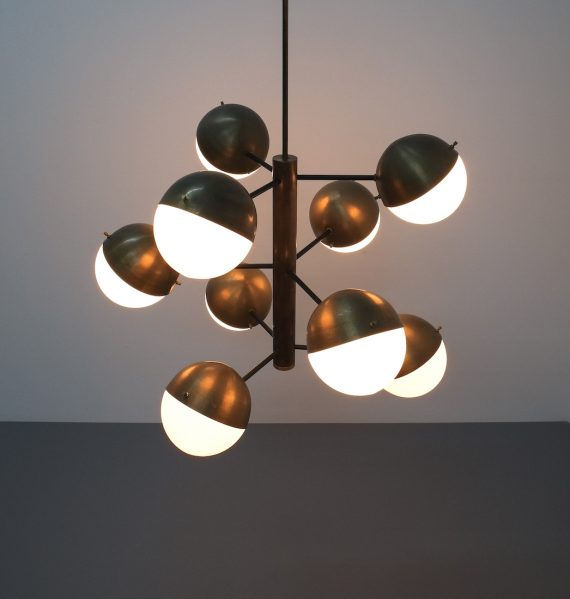 Stilnovo brass opaline chandelier_03