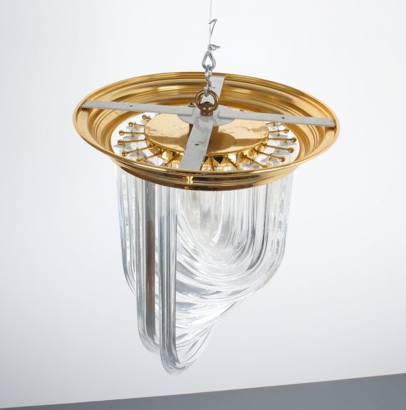 Venini Curved Crystal Glass Brass 4 Kopie