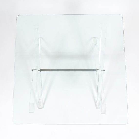 X lucite coffee table 6