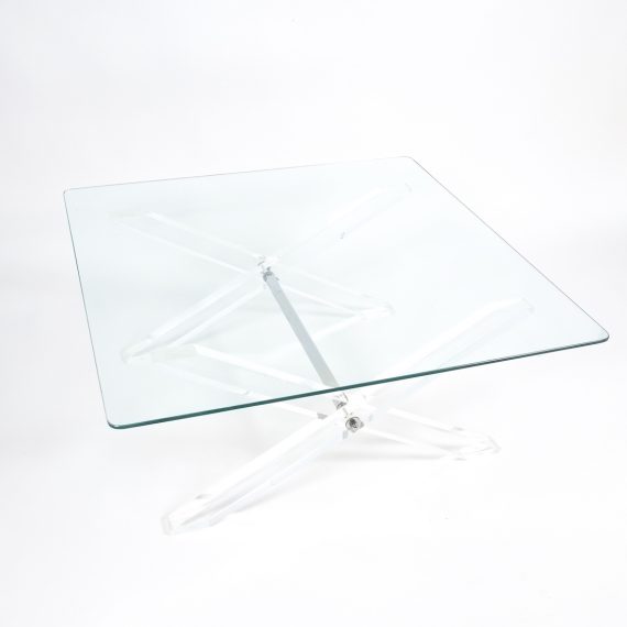 X lucite coffee table 7