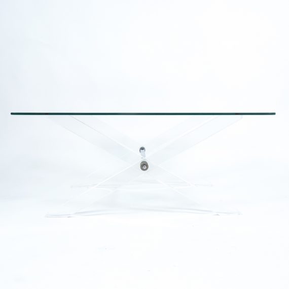 X lucite coffee table 8