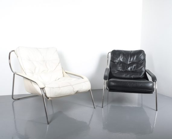 Zanuso Maggiolina Black Leather Chair_10 Kopie