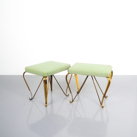 pair 1950 stools brass italy 6 Kopie