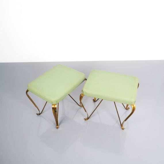 pair 1950 stools brass italy 7 Kopie