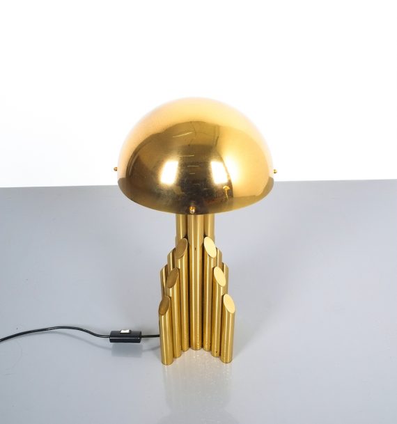 pair brass tube lamps 04