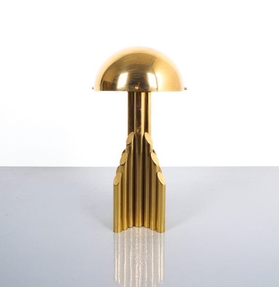 pair brass tube lamps 07