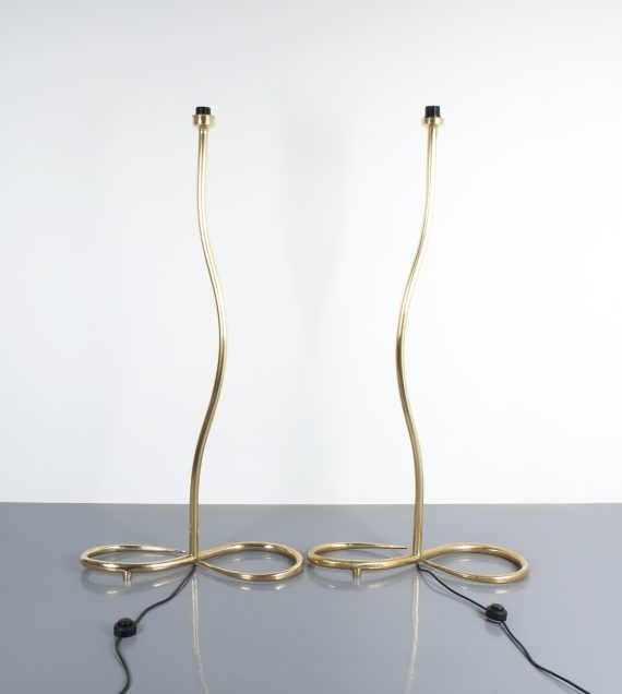 pair solid brass austrian floor lamps_01