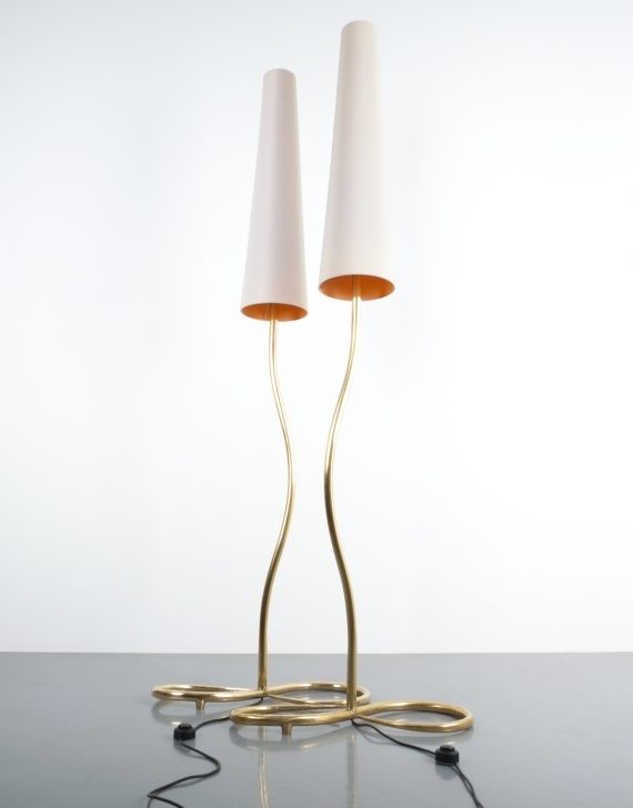 pair solid brass austrian floor lamps_06