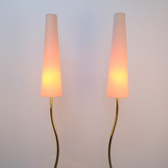 pair solid brass austrian floor lamps_13