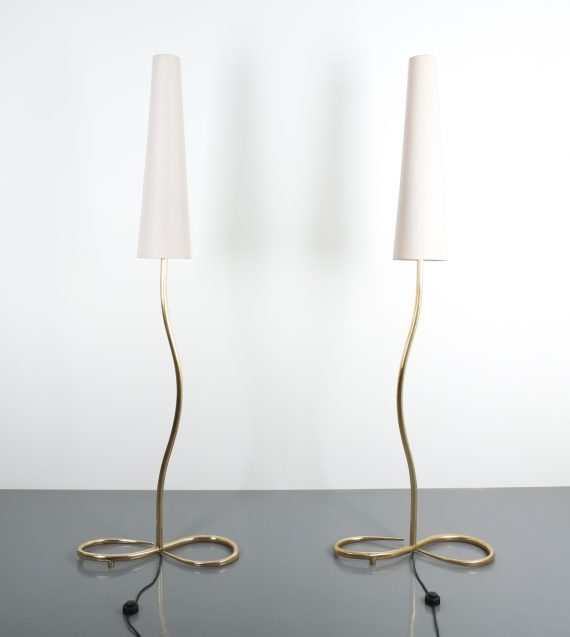 pair solid brass austrian floor lamps_15